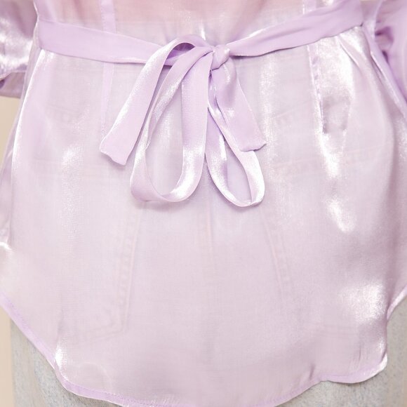 LUMIERE ORGANZA BUTTON DOWN SHIRT - Picture 3 of 4